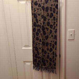 Leopard Print Fringe Skirt